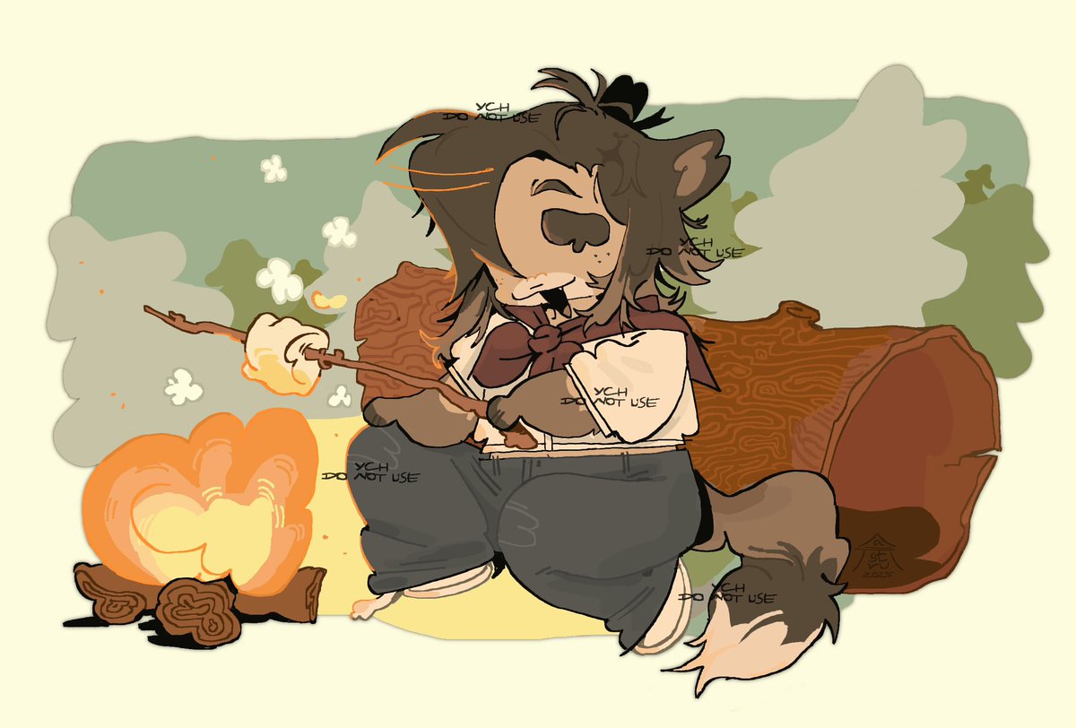 astrrru's tweet photo. done camping ych  for @\h3llok1ttiex https://t.co/EaJU9FnvDr