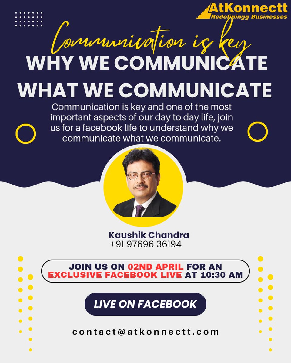 atkonnectt's tweet photo. 🗣️💬 Why do we say what we say? Join us LIVE on Facebook as we dive into the psychology behind communication and explore the reasons we communicate the way we do! 🔍✨ Don't miss out! #FacebookLive #Communication #WhyWeCommunica https://t.co/9UJVoH97RE