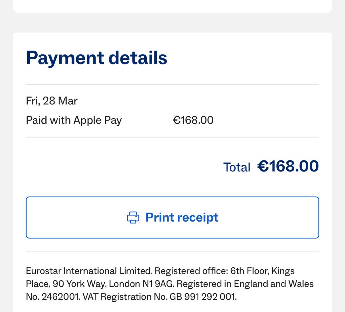 thisizrenato's tweet photo. @Eurostar how come journey booked last friday for 168€ can now be booked for 64€

Some difference according to demand and offer is normal, but this is ridiculous and really makes me doubt ever buying an Eurostar ticket again https://t.co/CR2Deyn6Yj