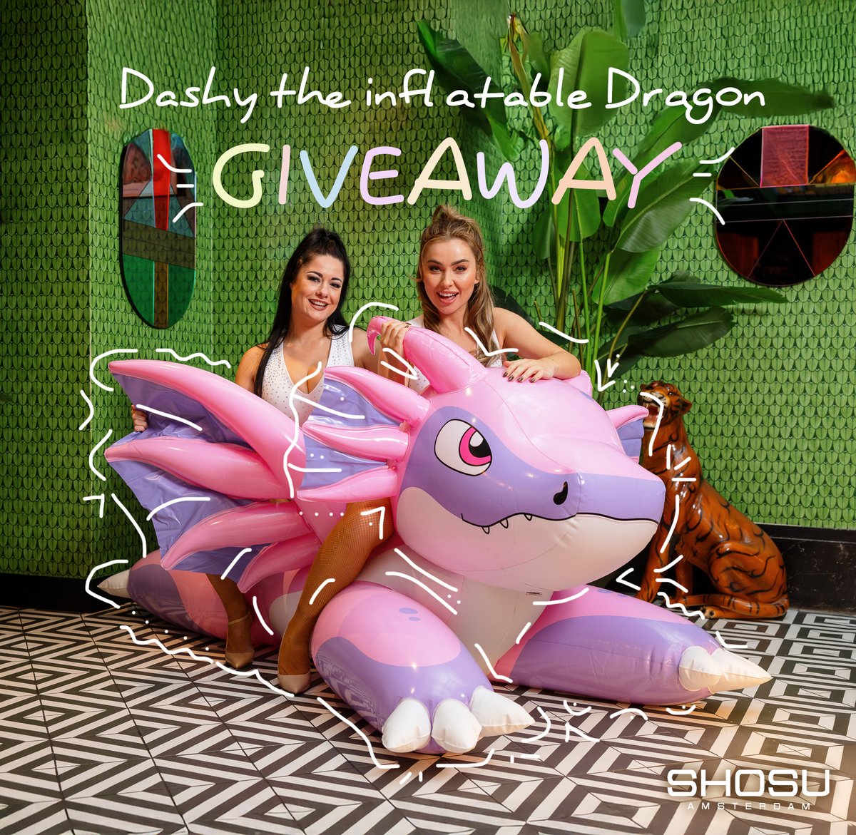Dashy the inflatable Dragon 🐉 X-clusive GIVEAWAY!!

✨ How to join the giveaway
1. Follow @amsterdamshosu on X
2. Like this post
3. Retweet this post 

We developed this super cute dragon with lots of love and made it stronger than ever. Dashy is a big boy of over 250cm and