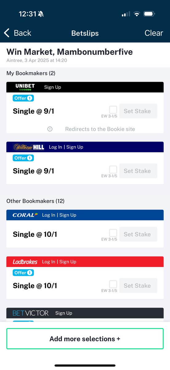 Mambonumberfive 33/1 ➡️ 10/1

We have the Value boys, part of my thinking was Lady Vega Allen would not go. However, it was very fortunate Lulamba was not declared and the two horses at the top of the antepost market will not run.

The complexion of this race has completely