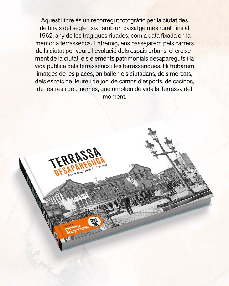 TERRASSA DESAPAREGUDA
de l'Arxiu Municipal de Terrassa

PRESENTACIÓ:
📅 3 d'abril
🕛 19:00
📍Auditori Municipal de Terrassa (C/ Miquel Vives 2)

📚Disponible a les llibreries i a la nostra pàgina web:
efados.cat/novetats-catal…

#terrassa #catalunya #historia