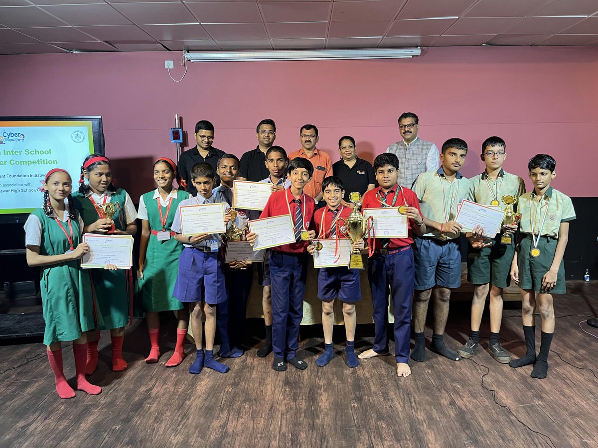 CSR_Persistent's tweet image. Cyber Champ 2025, held with Dr. K. B. Hedgewar High School, inspired young minds to explore how AI can support sustainability. A fun quiz, great energy, and impactful learning! Kudos to our volunteers and students for making it a success!
#CyberChamp2025 #TechForGood