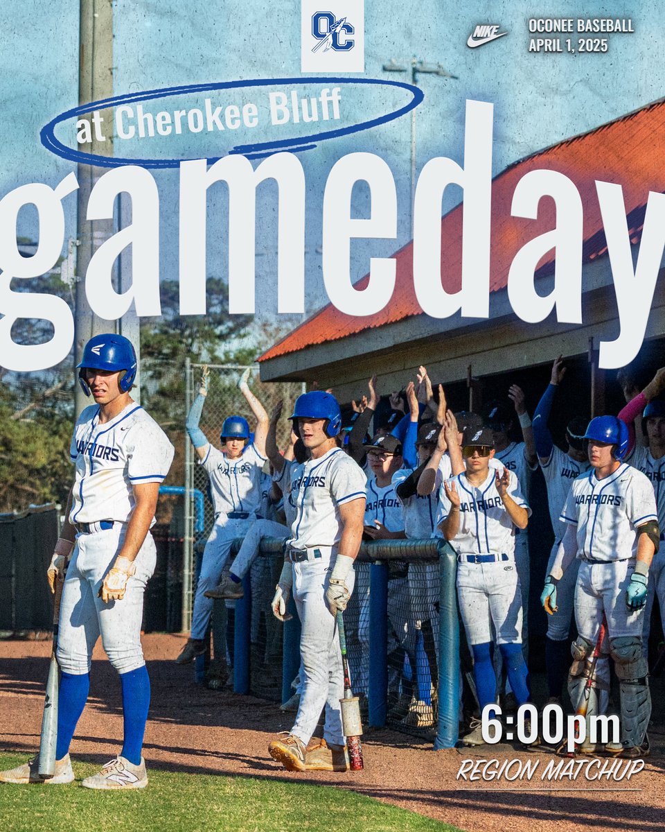 Another big region series begins tonight at Cherokee Bluff! <a href="/OCHS_Athletics/">OC Warrior Athletics</a> <a href="/OCHSwarriors/">OCHS</a> #WeAreOne