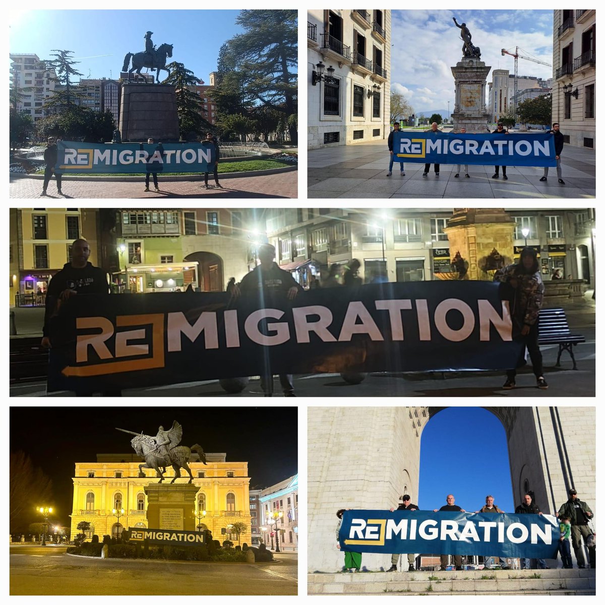 ‼ REMIGRACIÓN 🛫

👉🏻 Acción de nuestros militantes para concienciar a la sociedad de que la única solución es revertir la ruta.

📍 Santander
📍 Madrid
📍 Logroño
📍 Burgos
📍 Gijón