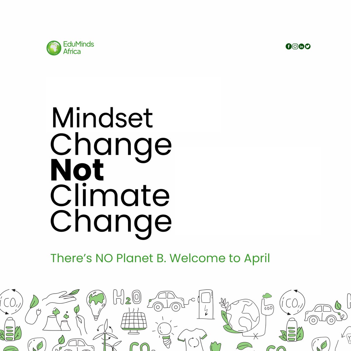 edumindsafrica's tweet image. Happy New Month!
This month, we affirm that a transformed mindset leads to sustainable actions, and sustainable actions create a better world.
Let’s educate, act, and protect our planet.
Together, we can make a difference!