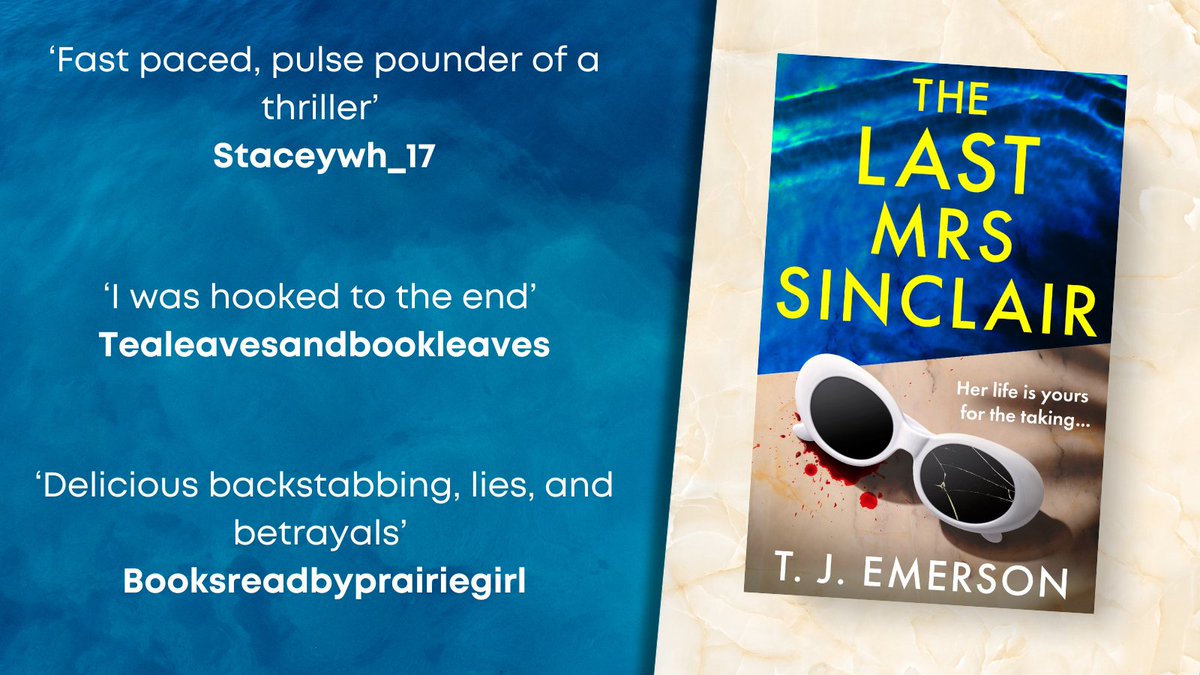 Thank you to <a href="/staceywh100/">Stacey Hammond 💫</a>, <a href="/fitzgerald631/">emma fitzgerald</a> and booksreadbyprairiegirl for their recent reviews on #TheLastMrsSinclair by <a href="/TraceyJEmerson/">T J Emerson</a> #blogtour 

Pick up a copy today ➡️ mybook.to/LastMrsSinclair