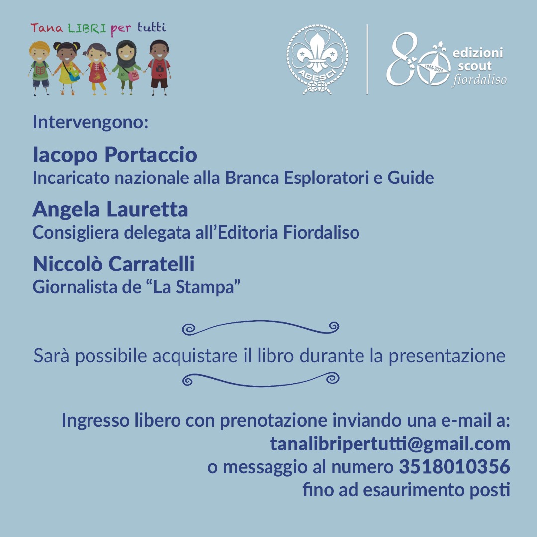 tanalibripertutti (@tanalibri) on Twitter photo Una grande emozione presentare il libro "Per strade non battute" un libro che è un racconto collettivo per i 50 anni dell'<a href="/agesci/">AGESCI</a> 
Siamo emozionati perché una gran parte di questo percorso lo abbiamo fatto insieme. Vi aspettiamo è consigliabile la prenotazione. Buona strada 🏕️ Una grande emozione presentare il libro "Per strade non battute" un libro che è un racconto collettivo per i 50 anni dell'<a href="/agesci/">AGESCI</a> 
Siamo emozionati perché una gran parte di questo percorso lo abbiamo fatto insieme. Vi aspettiamo è consigliabile la prenotazione. Buona strada 🏕️