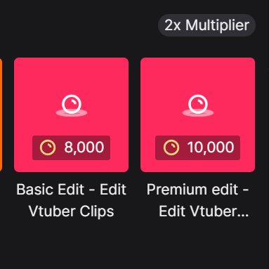 Vtubers!!
Do you want me to edit your clips through my Channel points? Now you can!!!

I will be active on Twitch and you can redeem :

- 🔴8k channel points - Basic edit
- 🔴10k channel points - Premium edit

Watch me play games or Live edit there ^^

Link below 🧵

#envtuber
