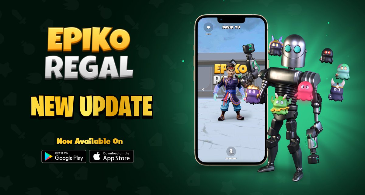 🚨 Game Update 🚨

We are excited to announce the latest update for @EpikoRegal, bringing new features and improvements to your gameplay:

✨ AR Hall: Unlock the Portal Room, create your dream AR showroom, and interact with your favorite characters in augmented reality!

✨ New