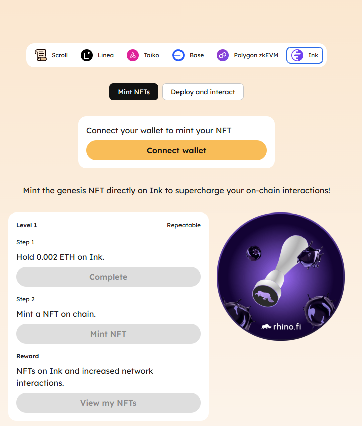 The most powerful bridge ever! ❤️

<a href="/rhinofi/">rhino.fi</a> offers such features:

a. The fastest &amp; most affordable bridge
b. Mint NFTs &amp; launch smart contracts effortlessly
c. Collect Rhino points for the upcoming airdrop!
<a href="/inkonchain/">ink</a> #DeFiAcademy