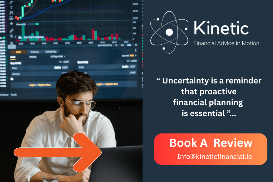 Navigating Uncertain Times: 
Uncertainty is a reminder that proactive financial planning is essential. Now is the time to review your investment strategy, reassess risk exposure, and ensure you're positioned for resilience. 
kineticfinancial.ie/navigating-unc…
