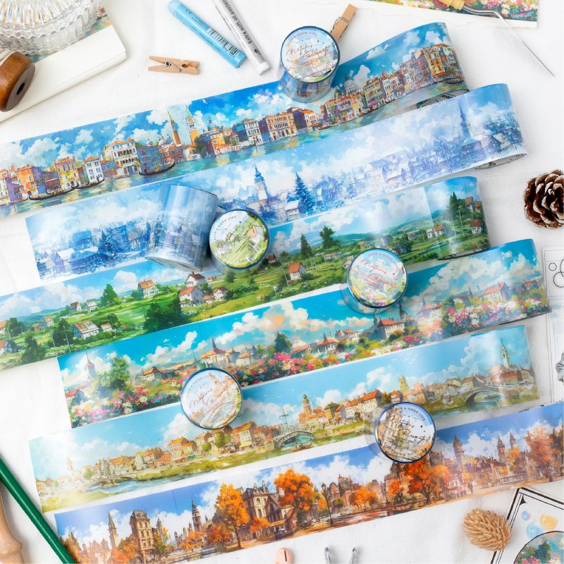✨유람 일기 PET 마스킹테이프✨

🔹청량한 색감의 도시 풍경 마스킹테이프입니다.

🔹PET재질로 제작되어 도안이 선명합니다.

당일/익일 발송

smartstore.naver.com/bobobaobao/pro…
