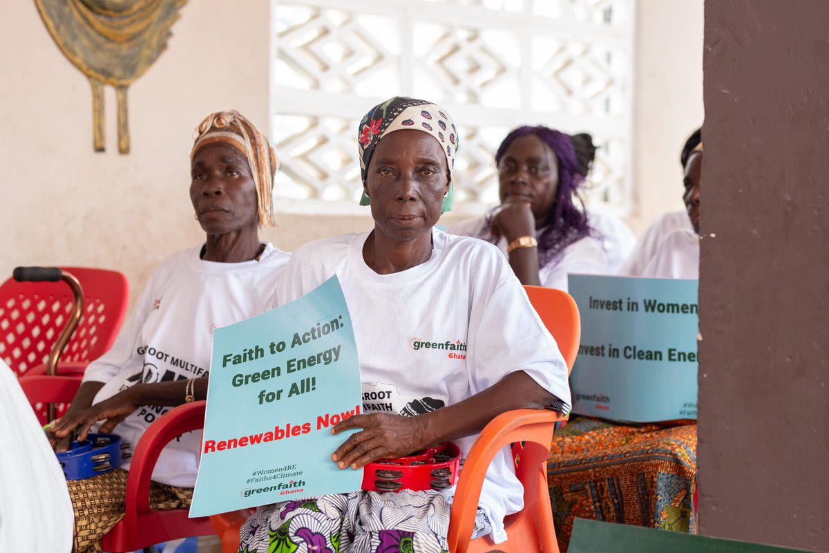Women leading the charge for a just transition to renewable energy 

Across Ghana and beyond,women are at the forefront of organizing communities, promoting renewable energy &amp; fighting for climate justice. 
#Women4RE