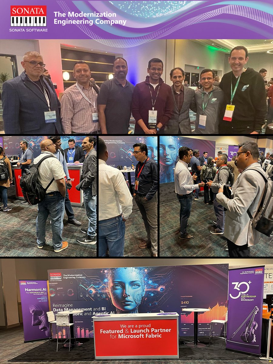 Sonata's booth was buzzing as the Microsoft Fabric Community Conference kicked off in Las Vegas yesterday! As Gold Sponsors, we were thrilled to host meaningful conversations on transforming organizational data strategies and building AI-ready infrastructure.

#Fabcon #Microsoft
