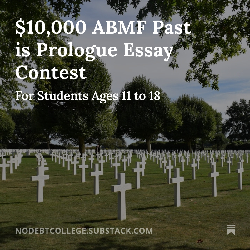 $10,000 #Scholarship opportunity for students ages 11 to 18. Learn more here: open.substack.com/pub/nodebtcoll…