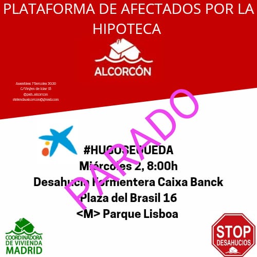 ManuSanPastorG's tweet photo. Aquí tenemos una nueva demostración de que no rendirse conquista logros y victorias.
Hoy, con todo en contra, hemos vuelto a vencer a un banco y lograr que un matrimonio con más de 80 años mantenga un techo. #Alcorcón https://t.co/oKpZRzDUb8