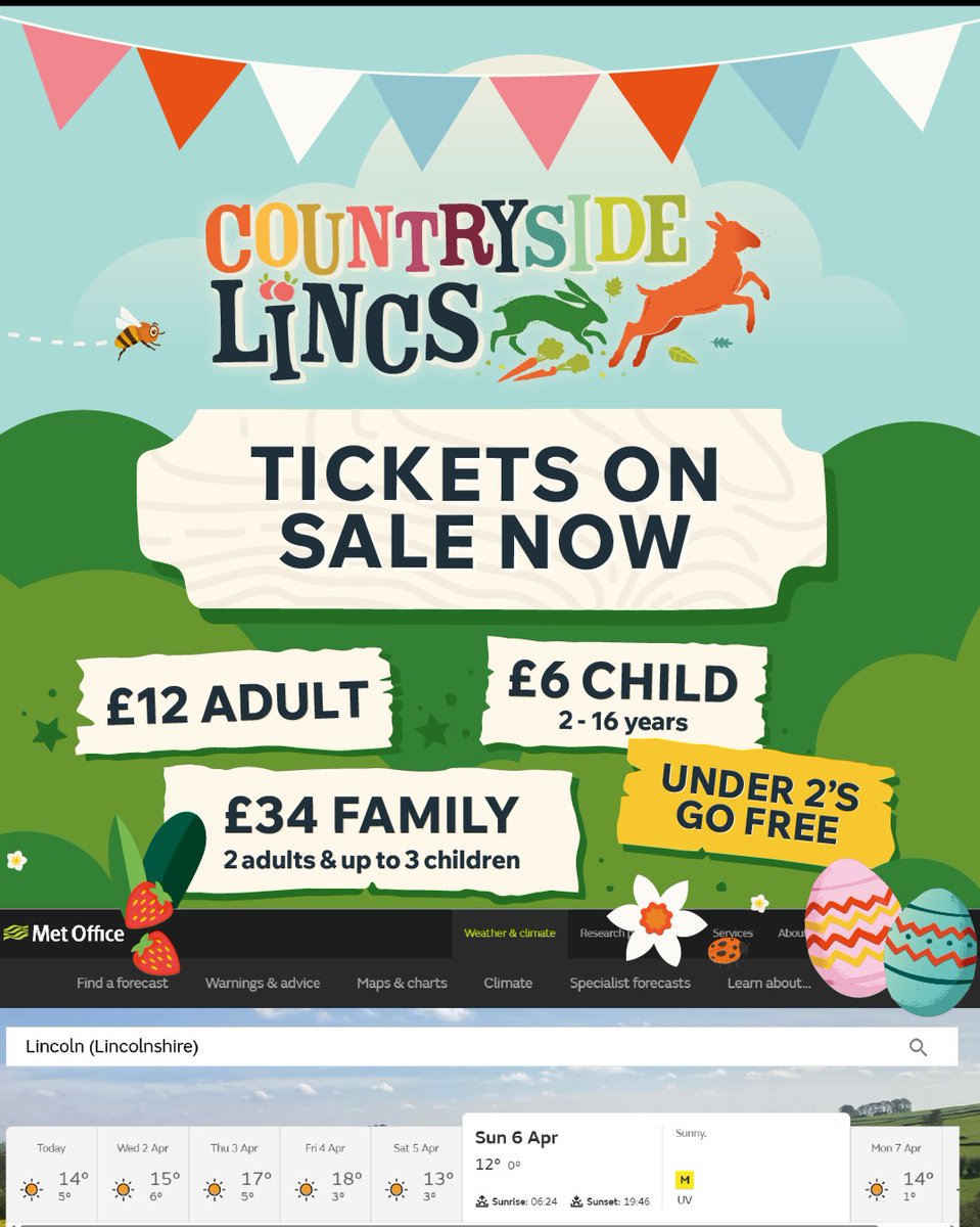 Sunny Skies Ahead!

The Met Office is reporting sunny weather for this Sunday’s Countryside Lincs! 🌿

Don't miss out on a fantastic day of hands-on farming fun, countryside crafts &amp; animal encounters. Save time and money – buy your tickets in advance! - ow.ly/E1P150Vse9r