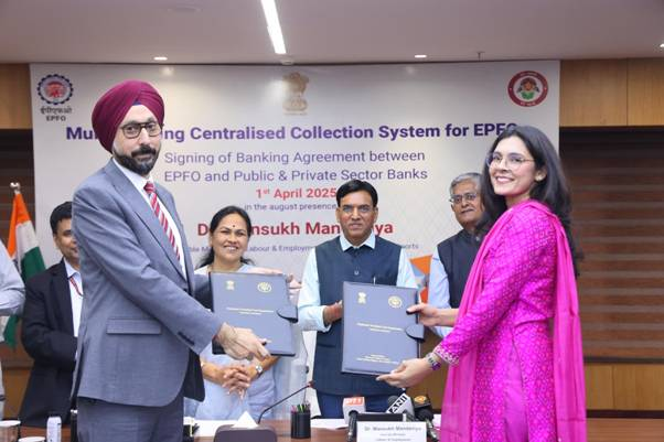 PIBodisha's tweet photo. ✅ @socialepfo  Expands Banking Network, 15 Additional Banks Empanelled for Collection of EPFO Contributions Taking Total Number to 32 Banks

✅EPFO 3.0 will make EPFO as Accessible and Efficient as Banks: Dr. Mandaviya

https://t.co/4m5t2nPw8T https://t.co/mx9Csqku1j