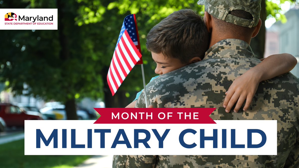 April is the Month of the Military Child! MSDE proudly honors the resilience, strength, and unique experiences of military-connected children across Maryland. Their courage and adaptability inspire us, and we celebrate their contributions to our school communities.

As members of