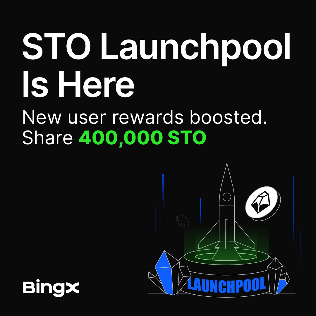 BingXOfficial's tweet photo. Stake the stone, farm the flow 🪨

A new gem just dropped—stake USDT or $BTC on BingX Launchpool to farm your share of the 400,000 $STO prize pool. @Stake_stone

First time on BingX? Grab 120 USDT in Futures Bonus—only for the first 1,000, till April 6.

Join here: https://t.co/1ibBP9Xhgm