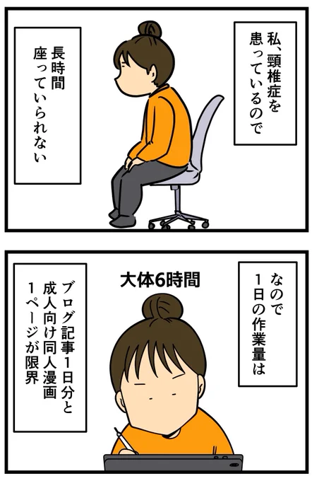 頸椎症を患っているので 