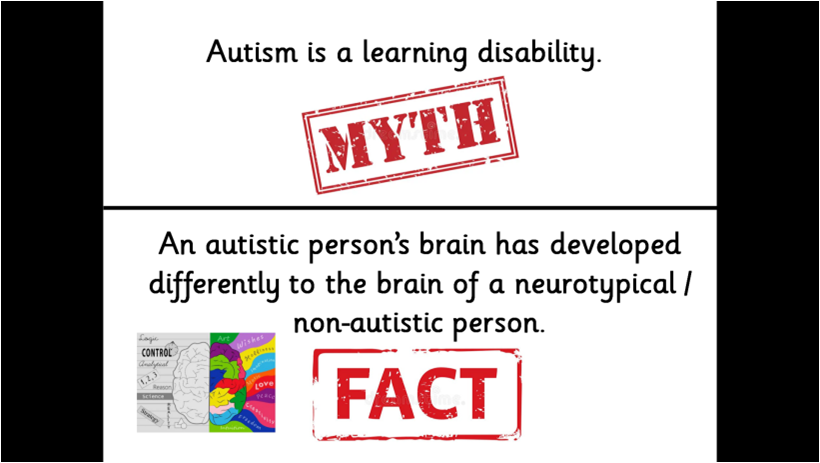 Kilbrittainns's tweet photo. It's time to dispel some of the myths around autism.  Autism is NOT a learning disability!! https://t.co/EKySuMf0BA