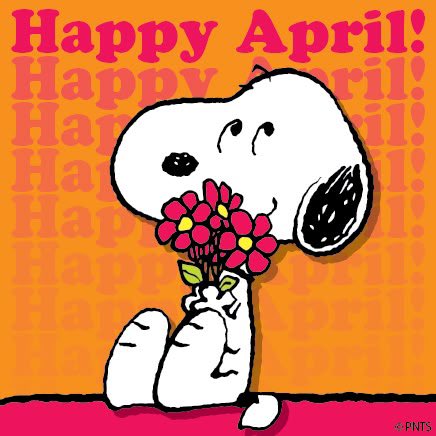 snoopy and friends (@snoopyandfrien6) on Twitter photo Happy April! Happy April!