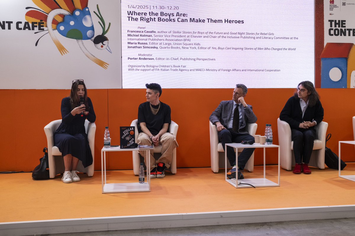 BoChildrensBook's tweet image. In publishing, you so often hear that boys don’t read, but are we making the right books for them? 📚
Experts discussed the strong need for genuine and empowering stories for boys, just like the industry has done for girls.