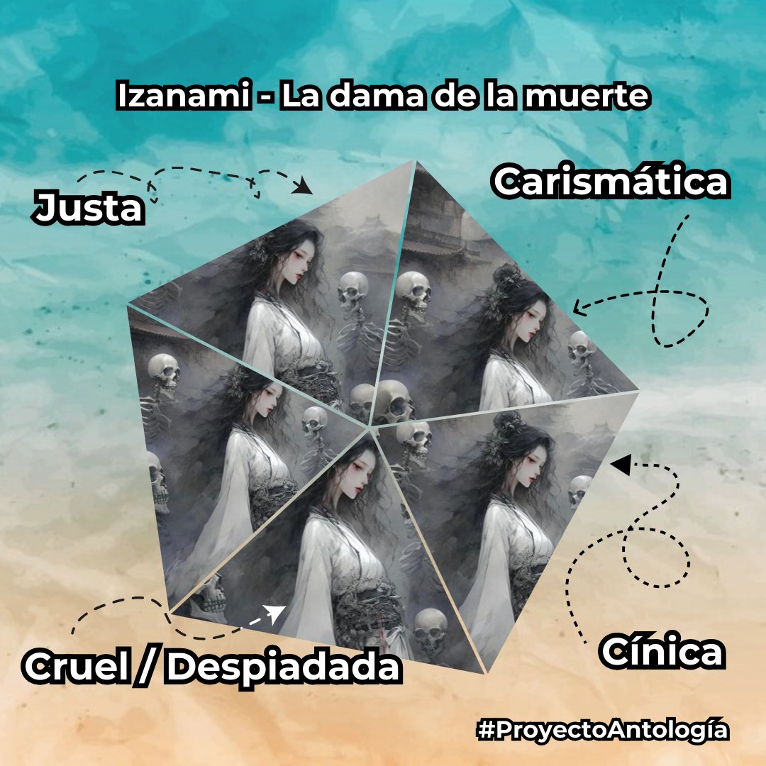 Nokami_x's tweet photo. Izanami - La dama de la muerte. Dependiendo de a quién pertenezca el alma que va a cosechar, puede ser justa, cruel/despiadada, cínica, pero siempre intentará ser carismática. #ProyectoAntologia

#escritura #personajes #escritora #frases #libro #novelette #fantasía #españa https://t.co/dVVO44WXia