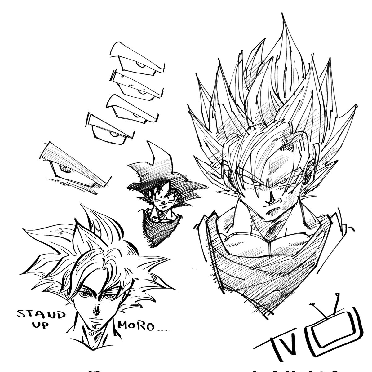 سكتشات لغوكو
سوبر سايان
بيس
الغريزة الفائقة