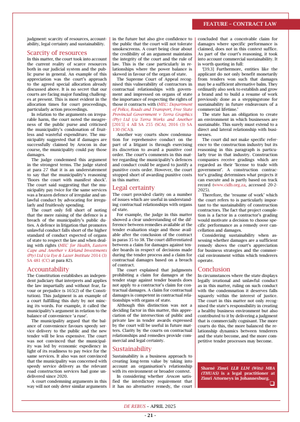 ZAttorneys's tweet photo. Exploring judicial insight into public-private contractual relationships and state accountability - Sharné Zimri

https://t.co/HMTw3GKulS https://t.co/vNIBQwmnEV