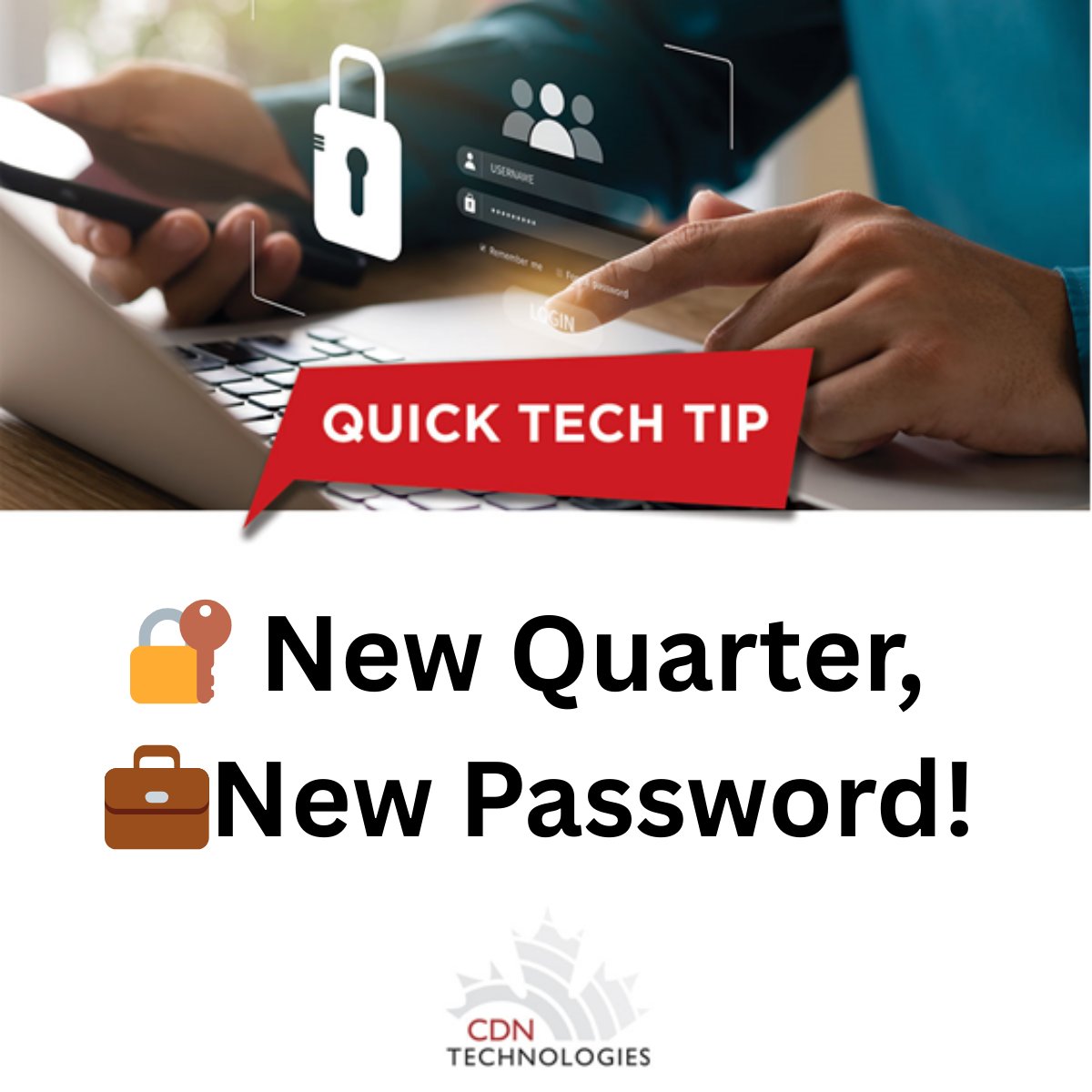CDNTechnologies's tweet image. 🔐 New Quarter, New Password! 💼
As we step into Q2, it’s the perfect time for a digital refresh.
✅ Update your passwords
✅ Review your security settings
✅ Stay ahead of cyber threats

#CyberSecurity #NewQuarterNewGoals #PasswordUpdate #TechTip #Tuesday