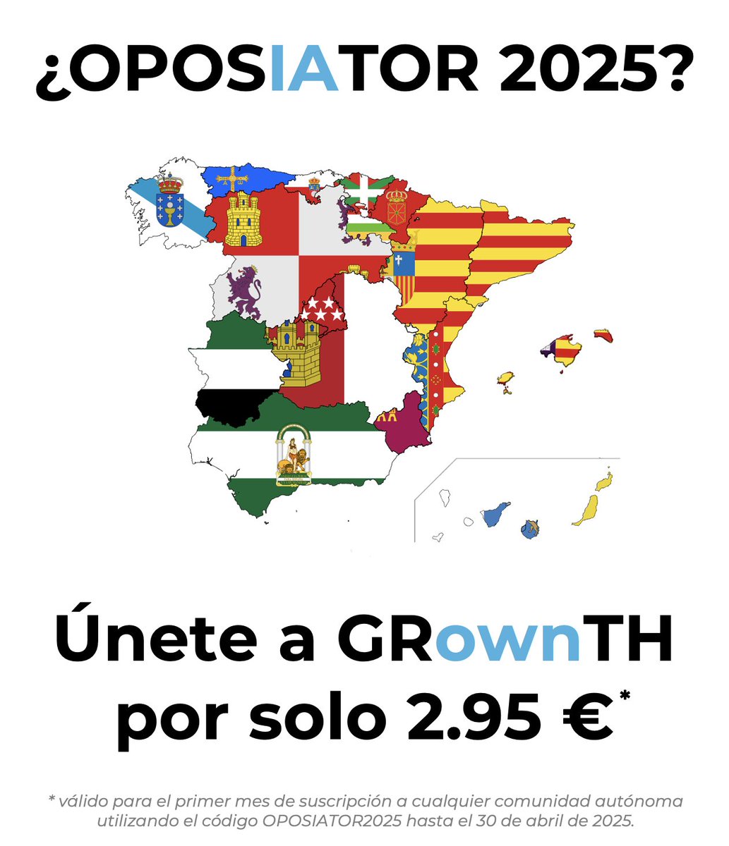 📢 ¡Opositores 2025! 🎯📚
Sabemos que el camino de la oposición no es fácil, pero en Edunexis queremos hacerlo más llevadero. 
🟢 Únete por solo 2,95 € el primer mes.
🟢 Oferta válida hasta el 30 de abril de 2025.
🔓 Código de descuento: OPOSIATOR2025
⠀
#oposición2025 #claustro