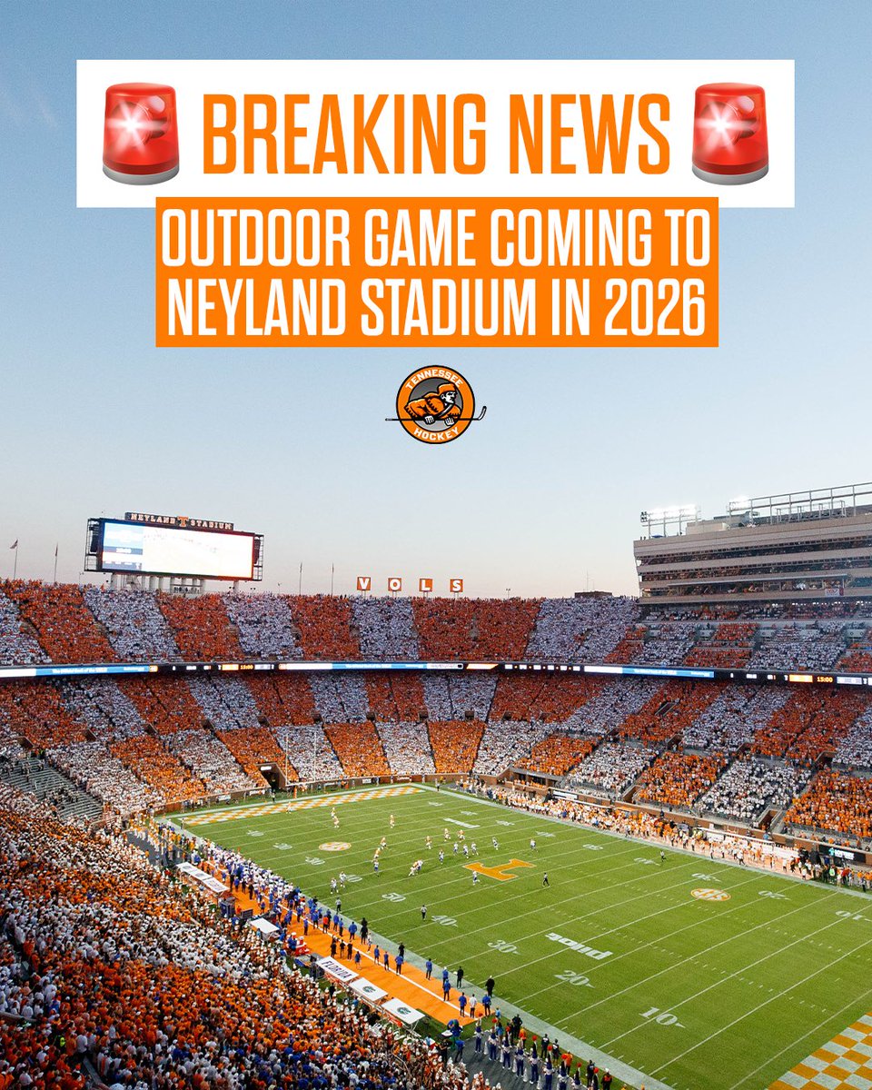BREAKING NEWS: The NHL has selected Neyland Stadium to be the home of the 2026 Stadium Series Game next season! 

#icevols | #hockeytop