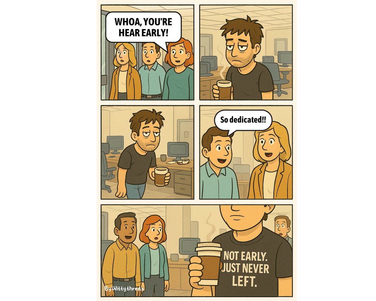 CodeTeeHub's tweet image. &quot;Not early. Just never left. 🌙 Relatable? Grab the tee! [WittyThreads00.redbubble.com] #CoderLife #ProgrammerHumor #WittyThreads #AllNighter&quot;