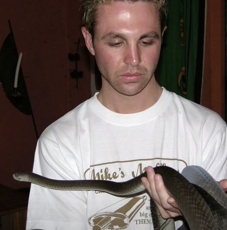 ThugBling's tweet photo. “It’s all about trust when free handling your first black mamba.” … #ThugBling #Mambaware #JRE #Redban #TFATK https://t.co/yUbI7JUDub