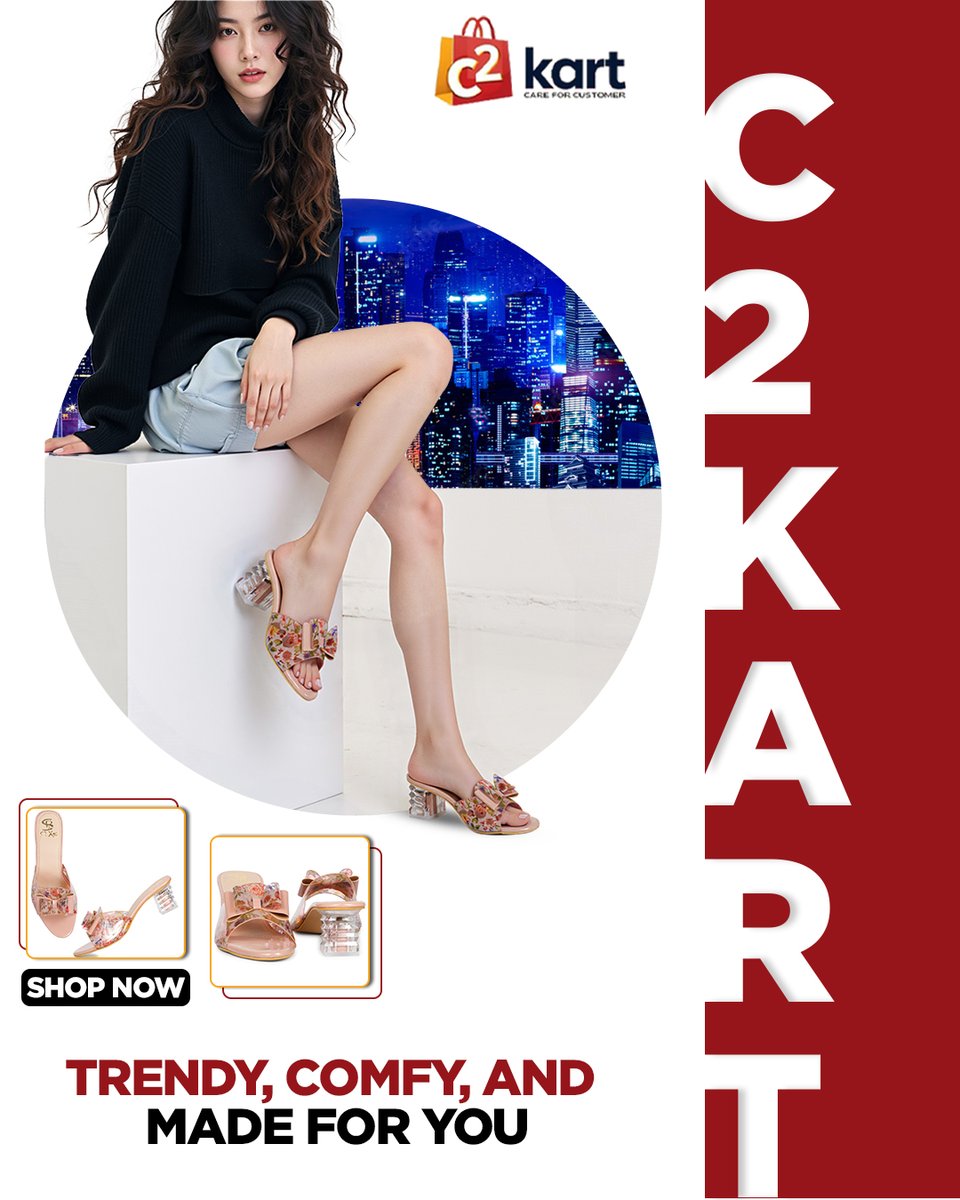 C2Kart's tweet image. 🌟 Step up your shoe game, fashionistas! Elevate your look with chic and comfy heels that blend style with stability. Your feet deserve the best, so why not strut in style? 
Check out c2kart to find your perfect pair! 👠 
#StepUpInStyle #ChicHeels #ComfortMeetsFashion