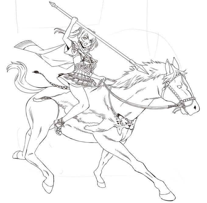 馬がさ……めんどくさいから……なんとか馬だけでもなんとかならねーかなーっていろいろやったんだけど、全然ダメだったんだよ……これらは全部、資料見ながら描いた絵だよ 