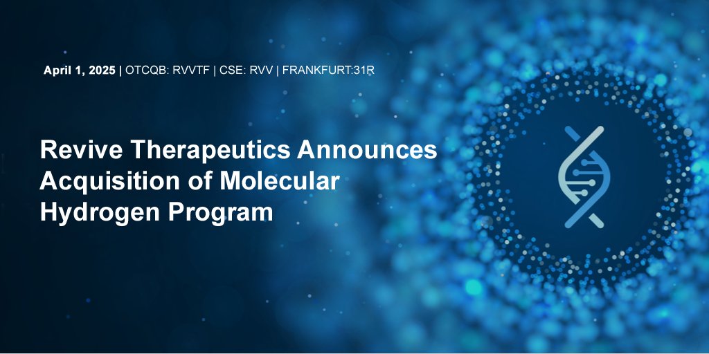 Revive Therapeutics (CSE: RVV, US: RVVTF) Official tweet media