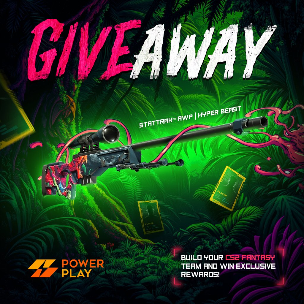 CSlowqmemes's tweet image. CS2 skin Giveaway 🎁
👾 Stat-Trak AWP | Hyper Beast 👾

To enter:
🔁 Like and RT
➡️ Follow @powerplayhub + @CSlowqmemes 

ENDS IN 7 DAYS, Goodluck!!! 😁🔥