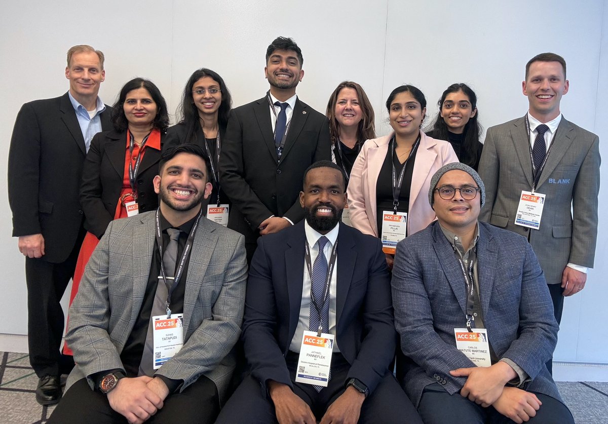 JLMcKenna13's tweet photo. Terrific @txchapteracc Early-Career leadership cohort kicked off at #ACC25 ! The future! @JohnHenryDean @priyankasatish @simplyonyi @JPanneflekMD @Felipe_Matute @PriyaPillaiMD @JorimParmar @SuhasTatapudi @KTamirisaMD @shelleyhallmd @ACCinTouch @AKolkailah @HamZaNav83 @noonans86 https://t.co/bFalcMRpM6