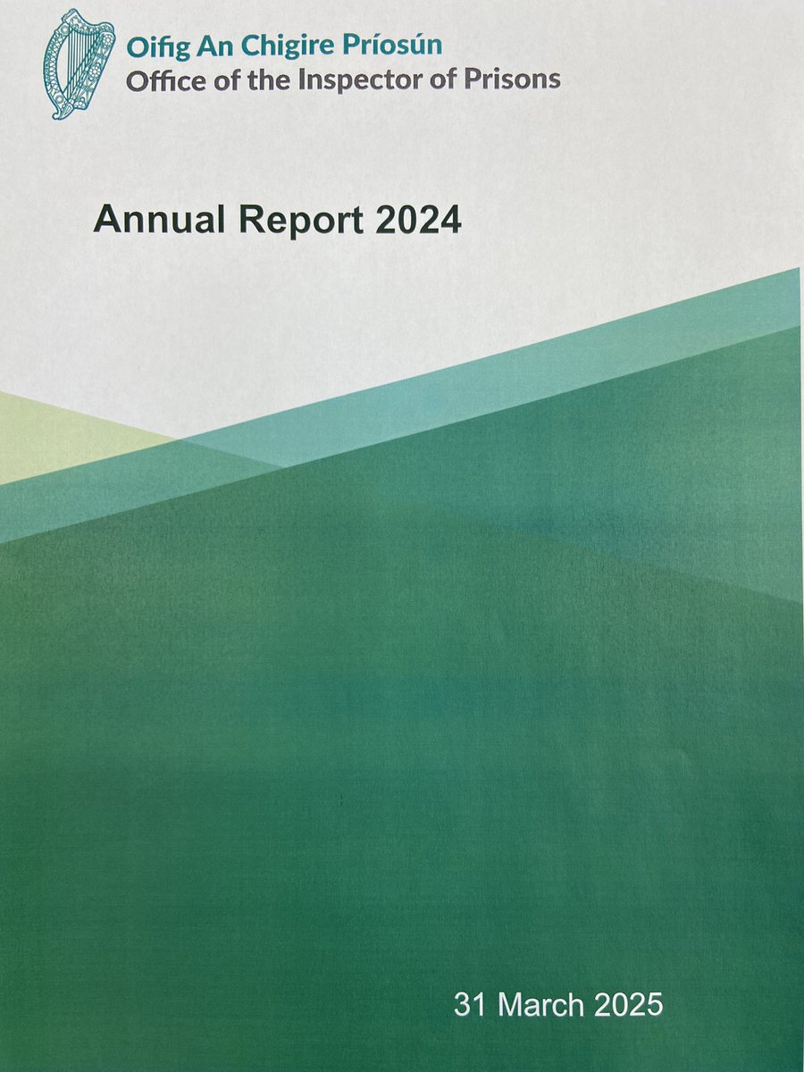 Office of the Inspector of Prisons (@oip_ireland) on Twitter photo Every year, <a href="/OIP_Ireland/">Office of the Inspector of Prisons</a> is required by Statute to submit its annual report to the Minister for Justice by the end of March. Yesterday, the OIP submitted its 2024 report to Minister <a href="/OCallaghanJim/">Jim O'Callaghan TD</a> of <a href="/DeptJusticeIRL/">Department of Justice</a>
This new report should be published “as soon as practicable”. Every year, <a href="/OIP_Ireland/">Office of the Inspector of Prisons</a> is required by Statute to submit its annual report to the Minister for Justice by the end of March. Yesterday, the OIP submitted its 2024 report to Minister <a href="/OCallaghanJim/">Jim O'Callaghan TD</a> of <a href="/DeptJusticeIRL/">Department of Justice</a>
This new report should be published “as soon as practicable”.