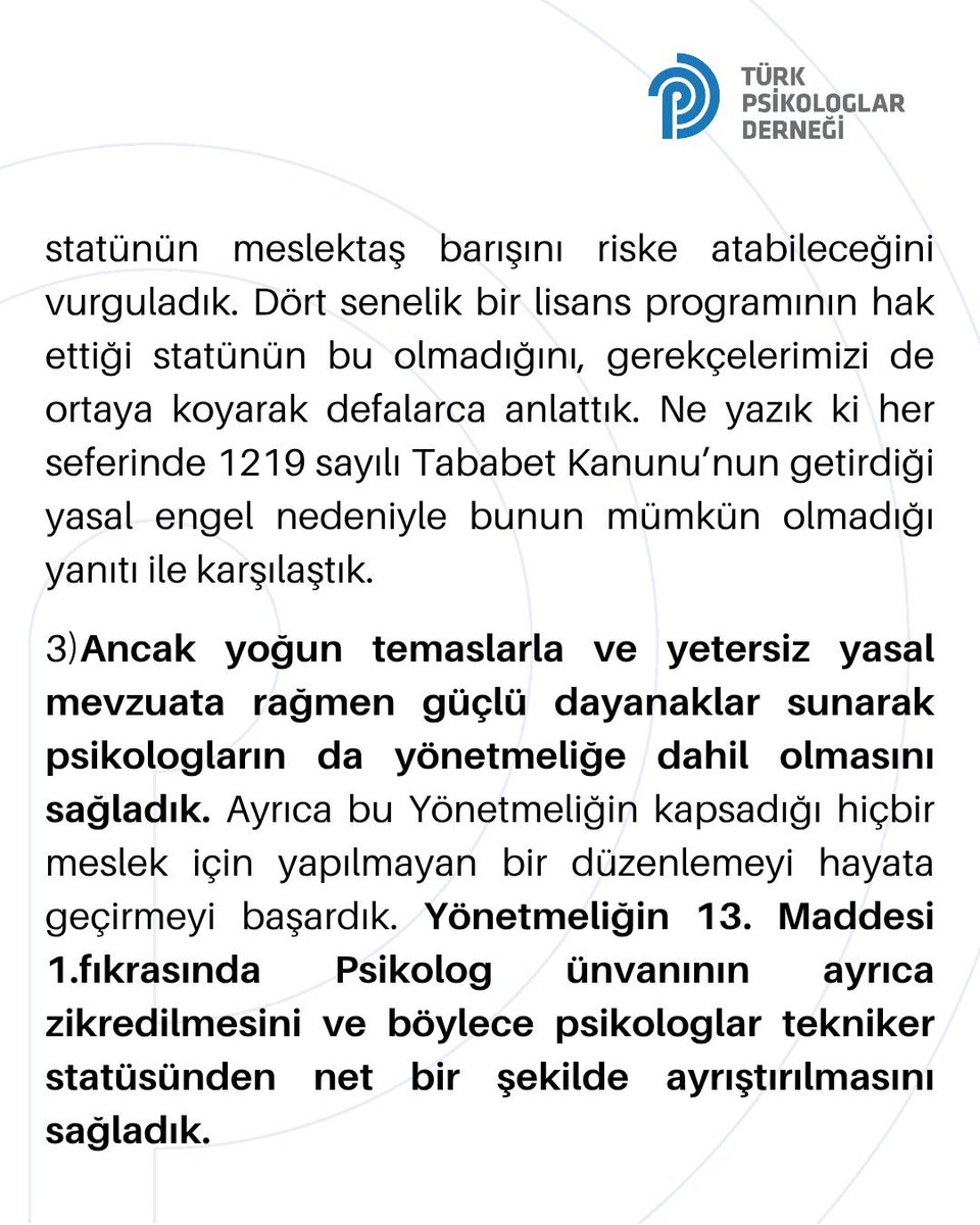 #PsikologlarTeknikerDeğildir
