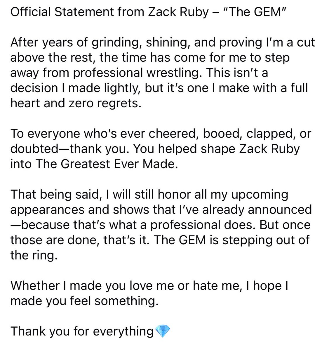 Official Statement💎