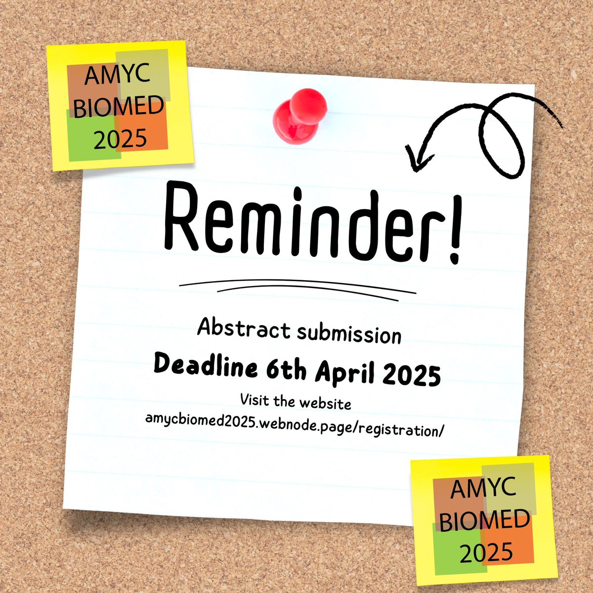 📢📢📢📢📢📢Last week to submit the abstract to attend #AMYCBIOMED2025
Visit the website
👇🏻👇🏻👇🏻👇🏻👇🏻
amycbiomed2025.webnode.page/registration/
