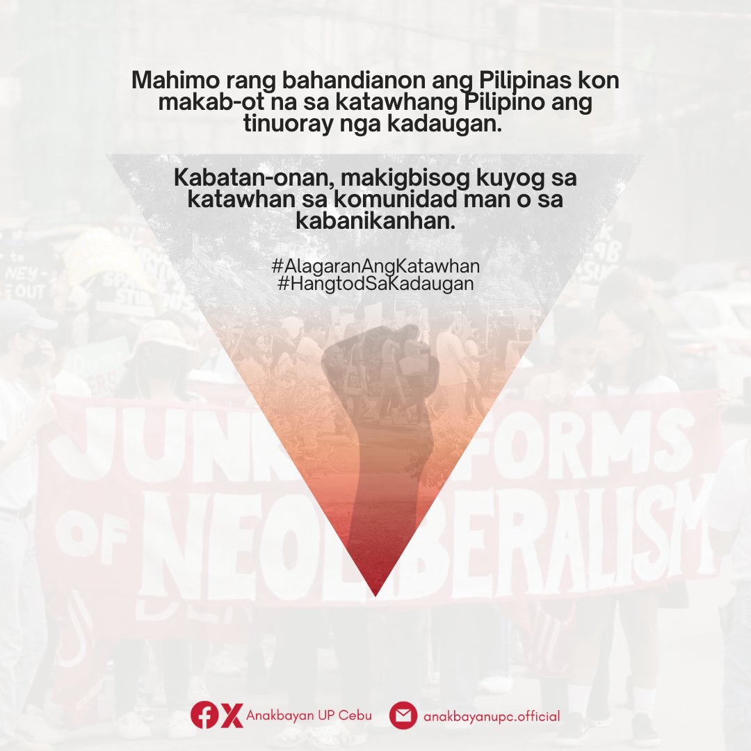 AnakbayanUPCebu's tweet photo. From a standpoint of those who have–time and time again–been failed by a system that breeds immense poverty, landlessness, and human rights violations, the call for a radical change becomes not just understandable, but necessary. https://t.co/N14nLieeeG