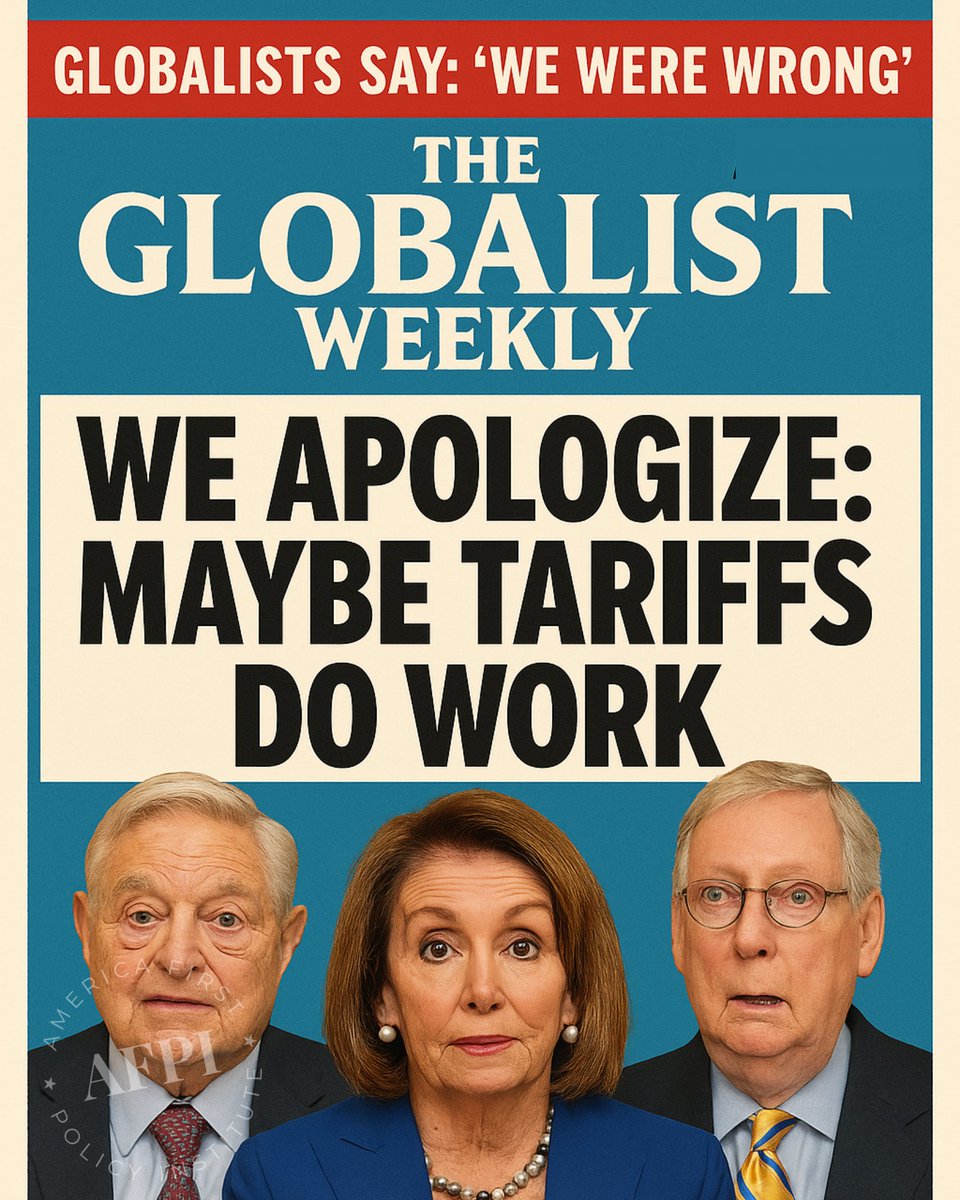 A1Policy's tweet photo. In today’s shocking reversal, D.C. heavyweights and multinational CEO's admitted that shipping jobs overseas wasn’t the genius move they claimed.
...
April Fools.
They’re still busy lobbying for more “free” trade.
#GlobalistGrift #BringJobsBack https://t.co/ESr2oVOBW2