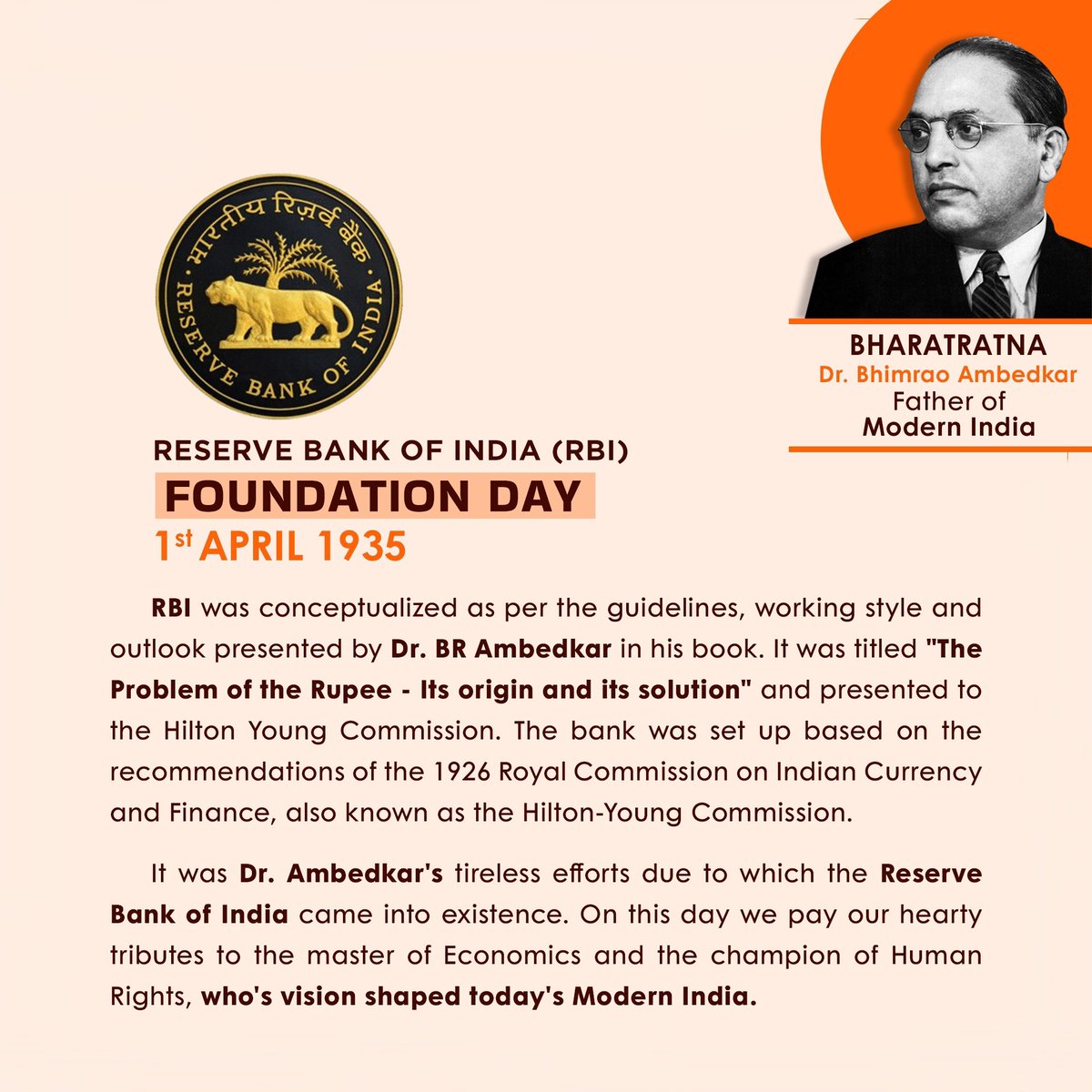 ashishj_96k's tweet photo. #RBI #RBIFoundationDay #ReserveBankOfIndia 🇮🇳 https://t.co/8fuTv0ANMQ