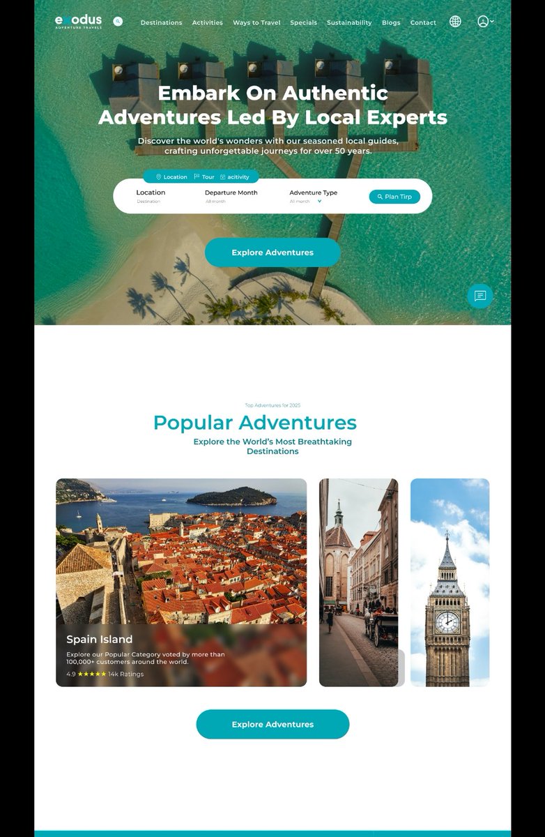 TrueGridUI's tweet image. 🚀 Excited to share my work on the Exodus Travels UI/UX redesign! Focusing on adaptive components for web and mobile to improve the booking experience. Stay tuned for the final prototype! #UIDesign #UXDesign #WebRedesign #ExodusTravels